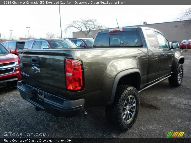 Deepwood Green Metallic / Jet Black 2018 Chevrolet Colorado ZR2 Extended Cab 4x4