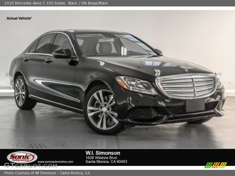Black / Silk Beige/Black 2016 Mercedes-Benz C 300 Sedan