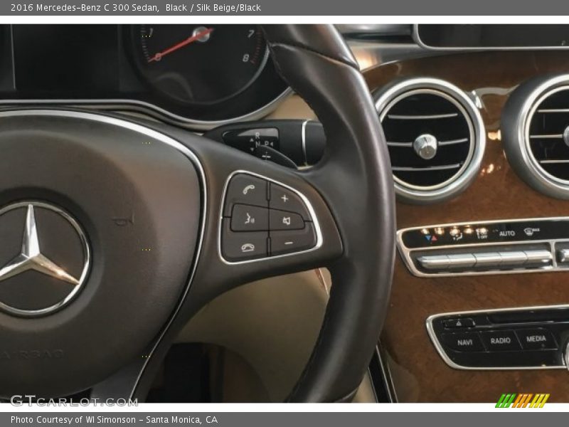 Black / Silk Beige/Black 2016 Mercedes-Benz C 300 Sedan