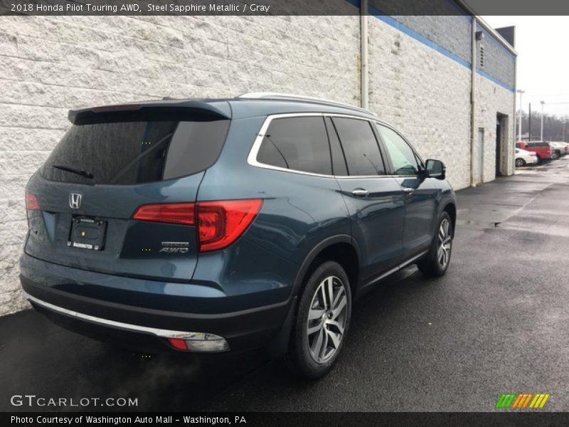 Steel Sapphire Metallic / Gray 2018 Honda Pilot Touring AWD