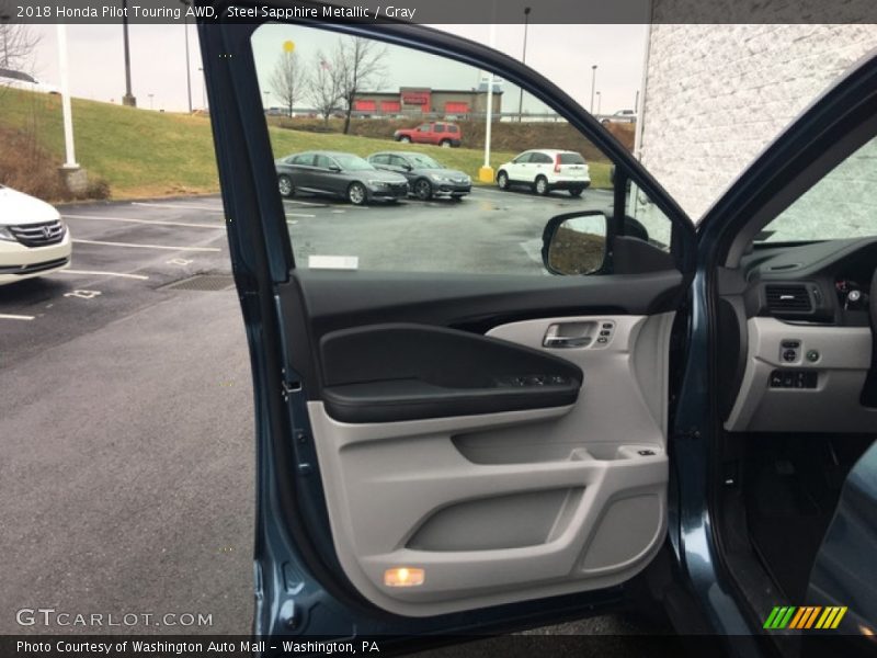 Steel Sapphire Metallic / Gray 2018 Honda Pilot Touring AWD