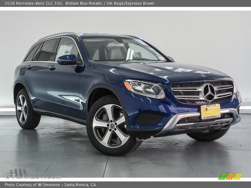 Brilliant Blue Metallic / Silk Beige/Espresso Brown 2018 Mercedes-Benz GLC 300