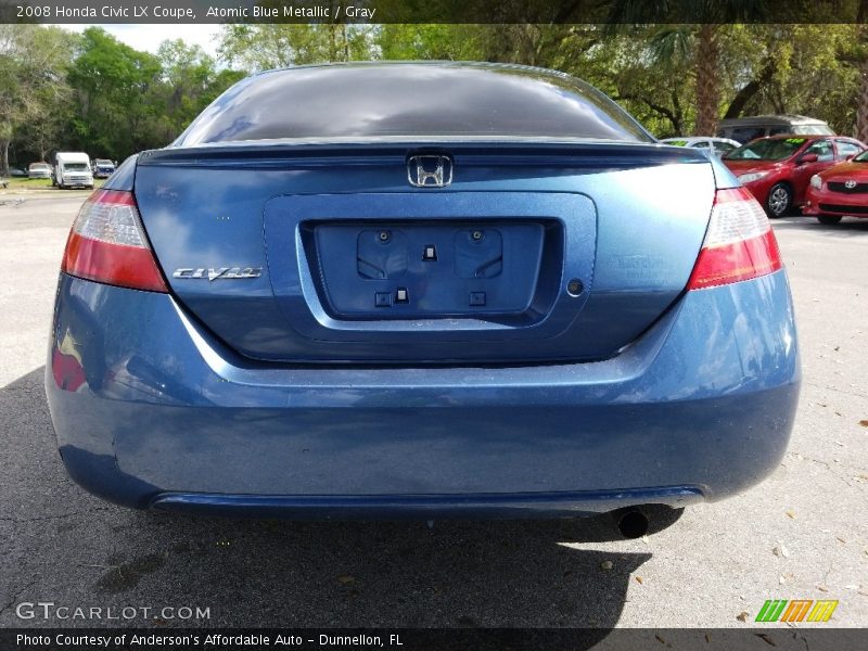 Atomic Blue Metallic / Gray 2008 Honda Civic LX Coupe
