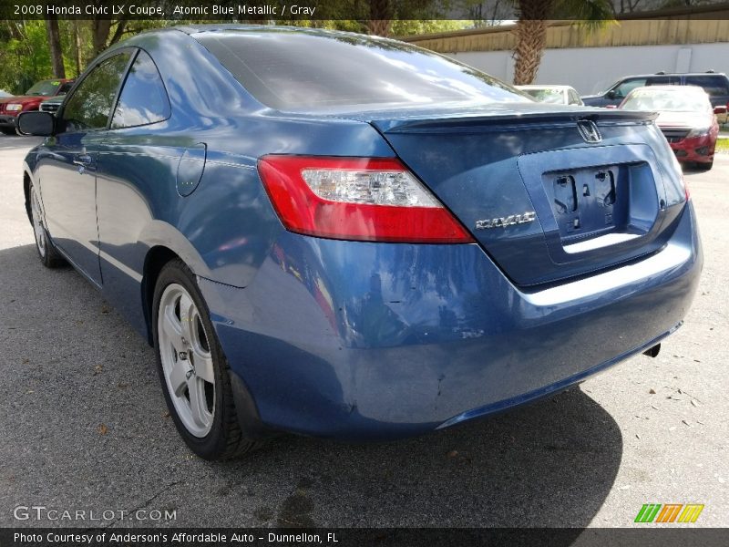 Atomic Blue Metallic / Gray 2008 Honda Civic LX Coupe