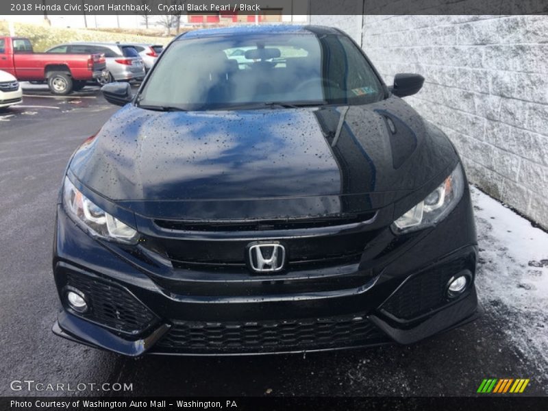 Crystal Black Pearl / Black 2018 Honda Civic Sport Hatchback
