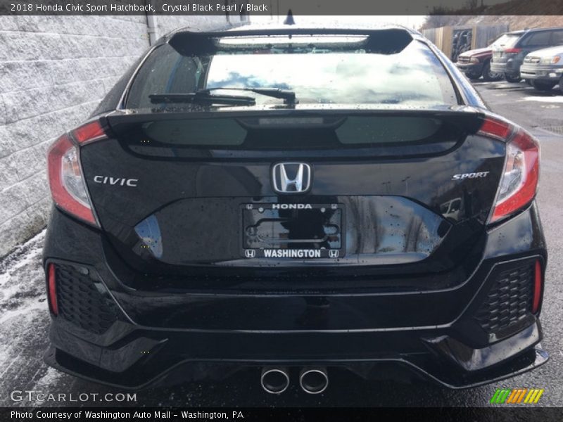 Crystal Black Pearl / Black 2018 Honda Civic Sport Hatchback