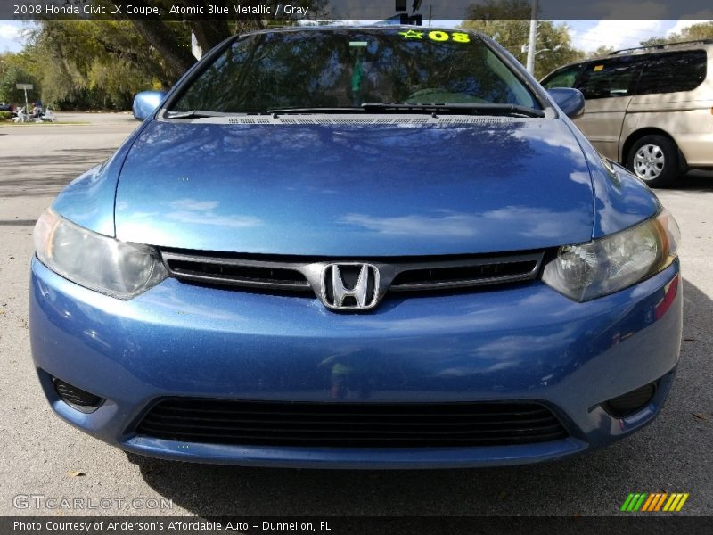 Atomic Blue Metallic / Gray 2008 Honda Civic LX Coupe