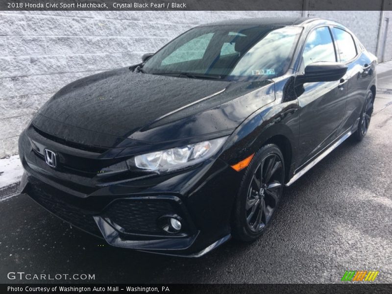 Crystal Black Pearl / Black 2018 Honda Civic Sport Hatchback