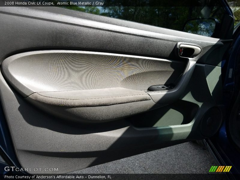 Atomic Blue Metallic / Gray 2008 Honda Civic LX Coupe
