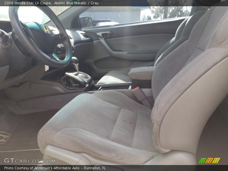 Atomic Blue Metallic / Gray 2008 Honda Civic LX Coupe