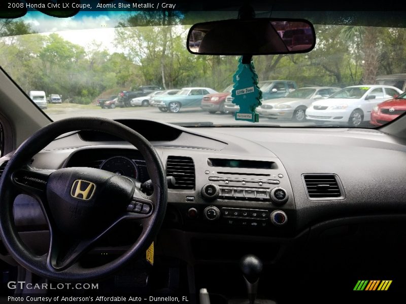 Atomic Blue Metallic / Gray 2008 Honda Civic LX Coupe