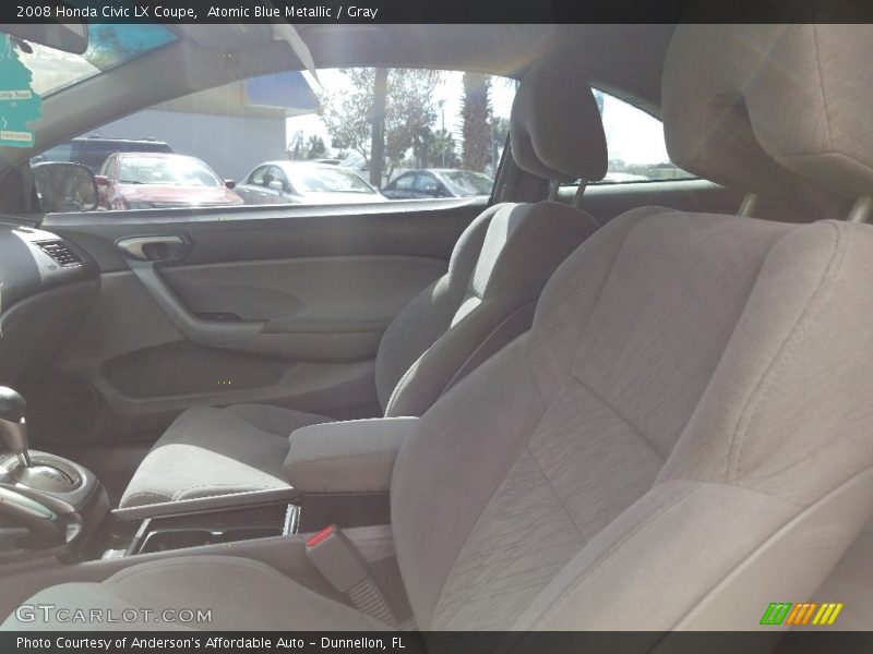 Atomic Blue Metallic / Gray 2008 Honda Civic LX Coupe