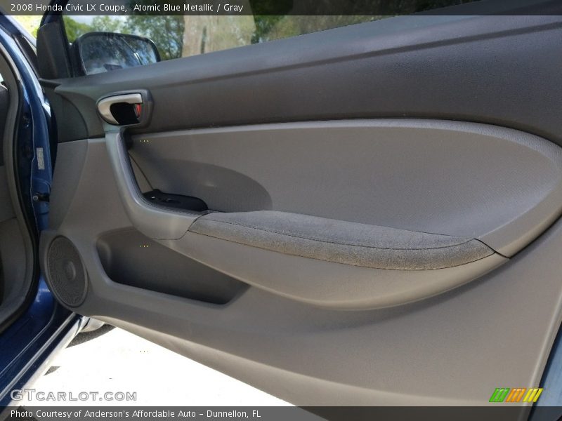 Atomic Blue Metallic / Gray 2008 Honda Civic LX Coupe