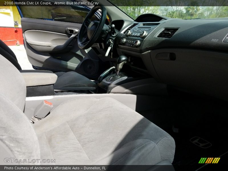 Atomic Blue Metallic / Gray 2008 Honda Civic LX Coupe