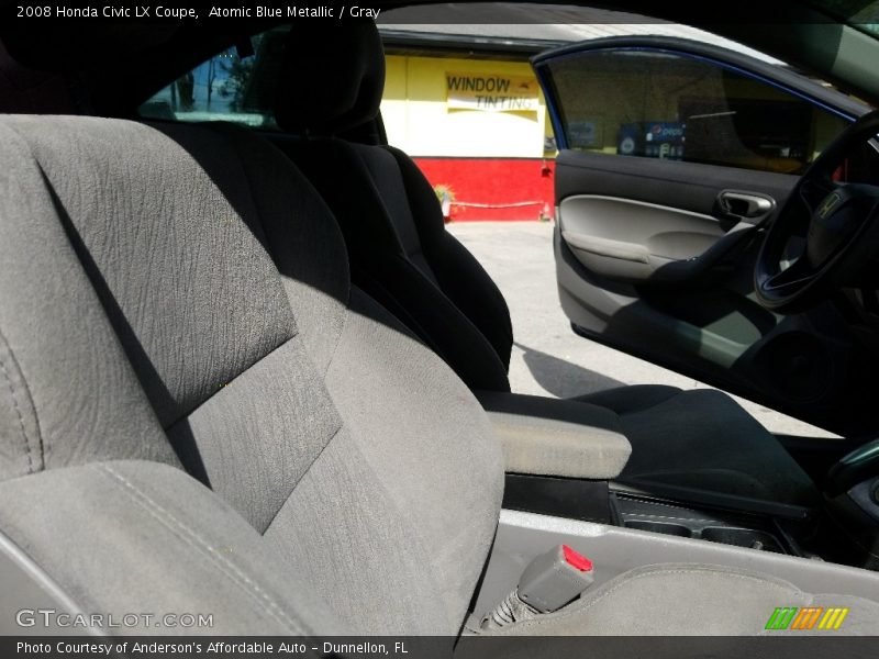 Atomic Blue Metallic / Gray 2008 Honda Civic LX Coupe