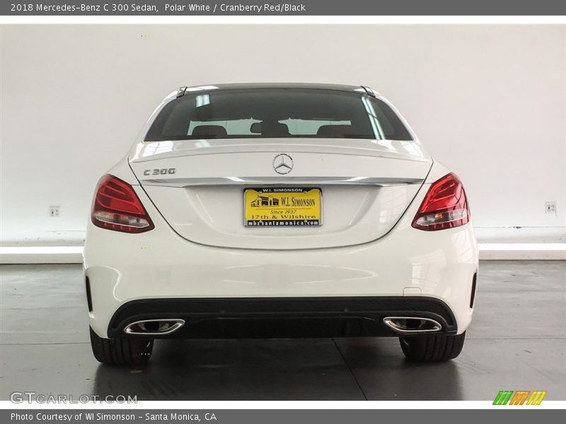 Polar White / Cranberry Red/Black 2018 Mercedes-Benz C 300 Sedan