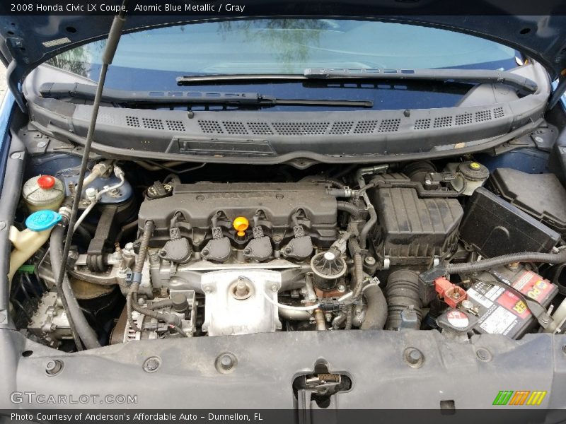 Atomic Blue Metallic / Gray 2008 Honda Civic LX Coupe