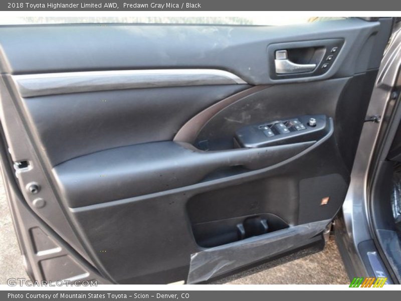 Predawn Gray Mica / Black 2018 Toyota Highlander Limited AWD
