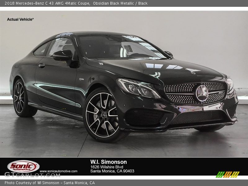 Obsidian Black Metallic / Black 2018 Mercedes-Benz C 43 AMG 4Matic Coupe