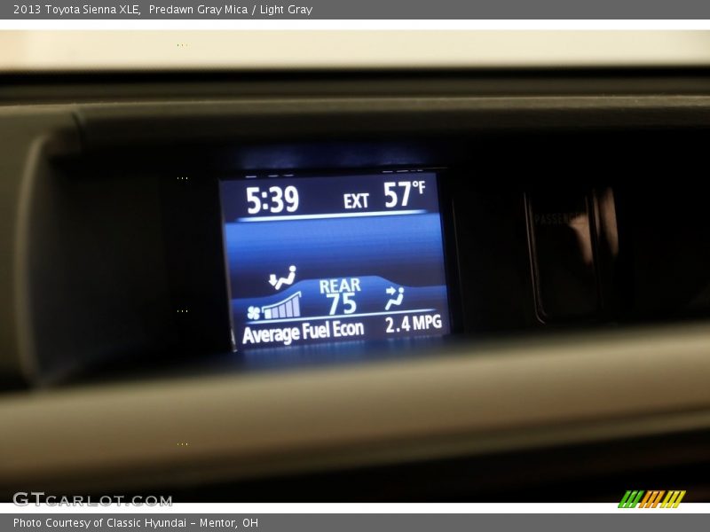 Predawn Gray Mica / Light Gray 2013 Toyota Sienna XLE