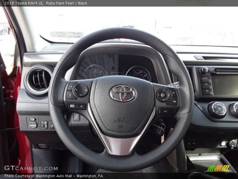 Ruby Flare Pearl / Black 2018 Toyota RAV4 LE