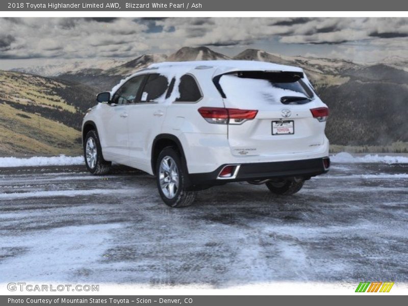 Blizzard White Pearl / Ash 2018 Toyota Highlander Limited AWD