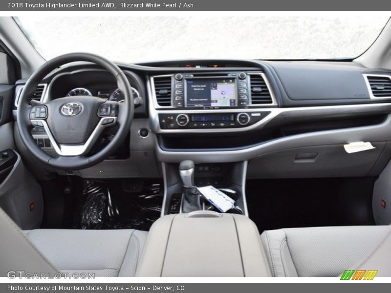 Blizzard White Pearl / Ash 2018 Toyota Highlander Limited AWD