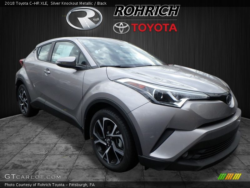 Silver Knockout Metallic / Black 2018 Toyota C-HR XLE