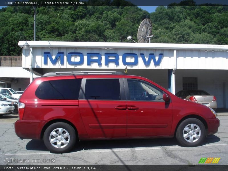 Claret Red Metallic / Gray 2008 Kia Sedona LX