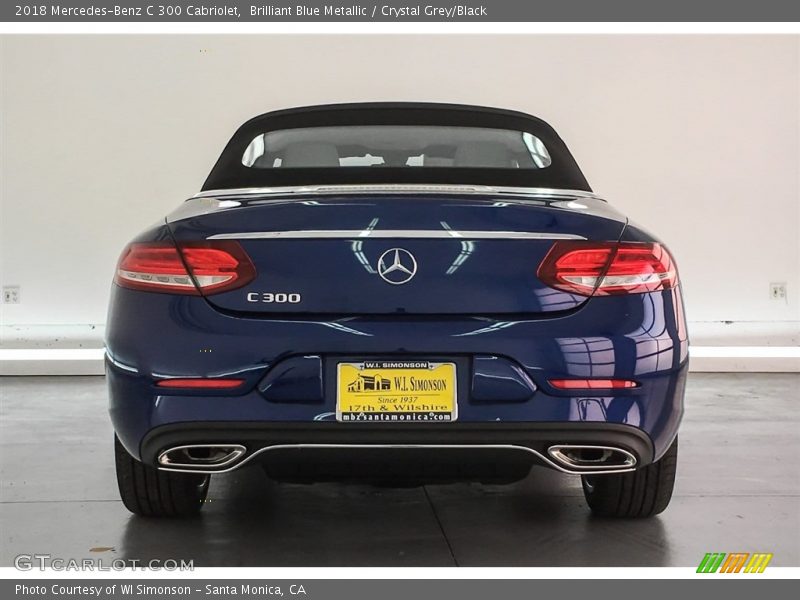 Brilliant Blue Metallic / Crystal Grey/Black 2018 Mercedes-Benz C 300 Cabriolet