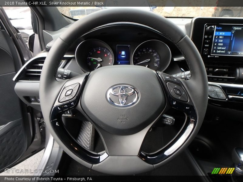 Silver Knockout Metallic / Black 2018 Toyota C-HR XLE