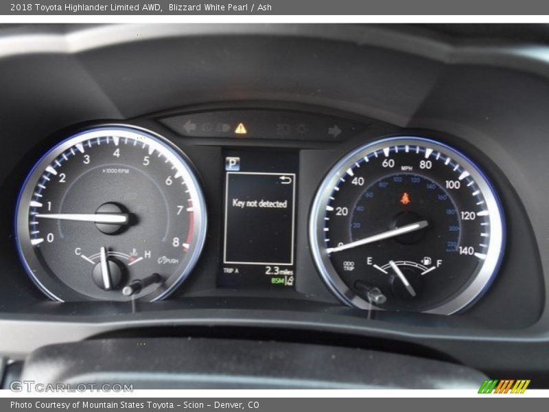 Blizzard White Pearl / Ash 2018 Toyota Highlander Limited AWD