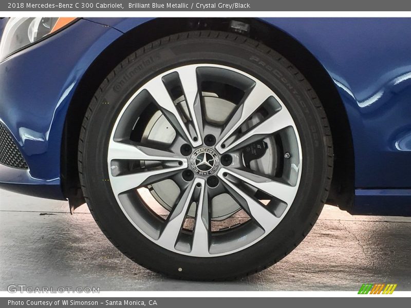 Brilliant Blue Metallic / Crystal Grey/Black 2018 Mercedes-Benz C 300 Cabriolet