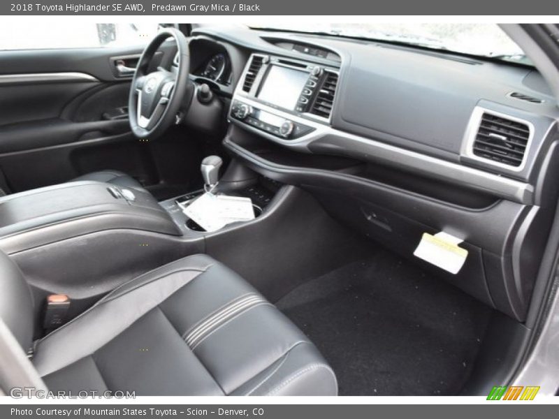 Predawn Gray Mica / Black 2018 Toyota Highlander SE AWD