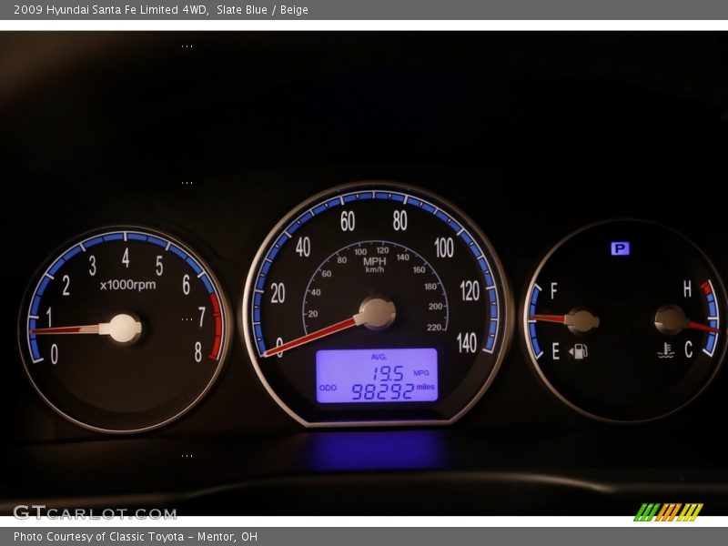 Slate Blue / Beige 2009 Hyundai Santa Fe Limited 4WD