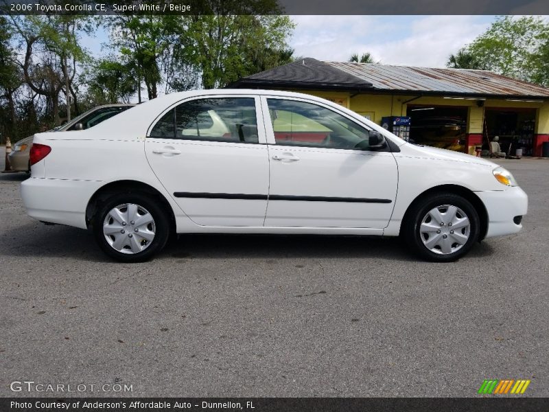 Super White / Beige 2006 Toyota Corolla CE