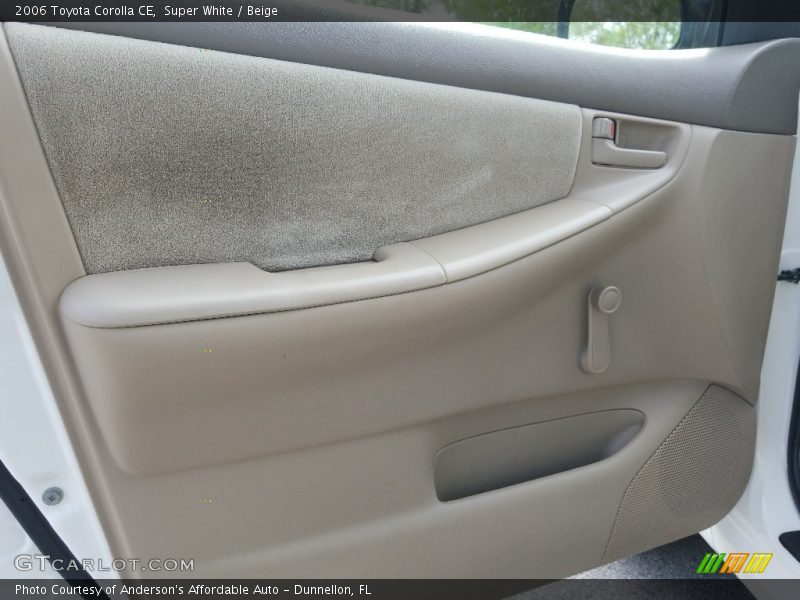 Super White / Beige 2006 Toyota Corolla CE
