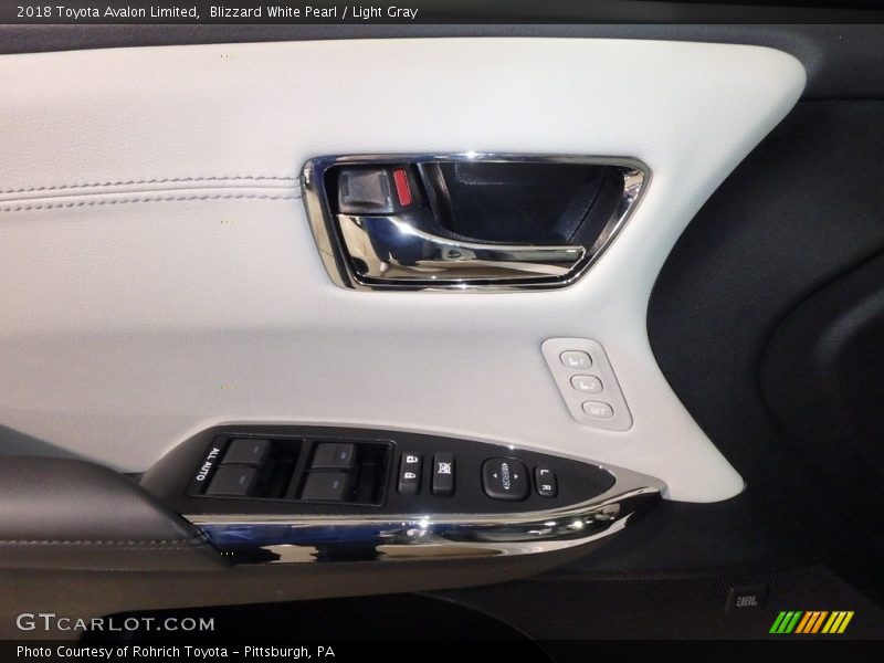 Blizzard White Pearl / Light Gray 2018 Toyota Avalon Limited