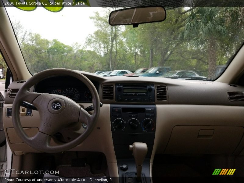 Super White / Beige 2006 Toyota Corolla CE