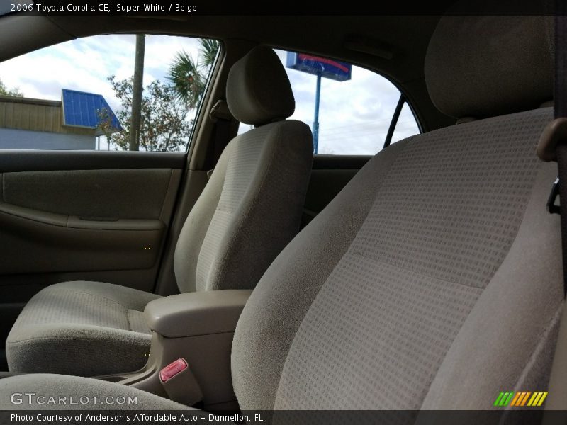 Super White / Beige 2006 Toyota Corolla CE