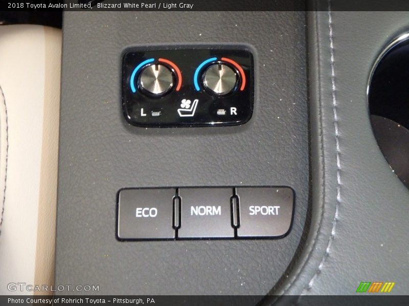 Blizzard White Pearl / Light Gray 2018 Toyota Avalon Limited