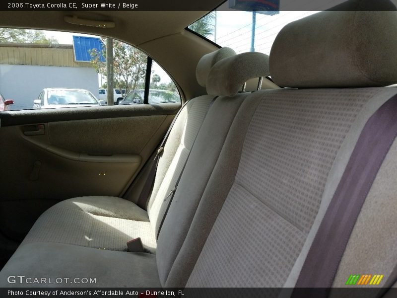 Super White / Beige 2006 Toyota Corolla CE
