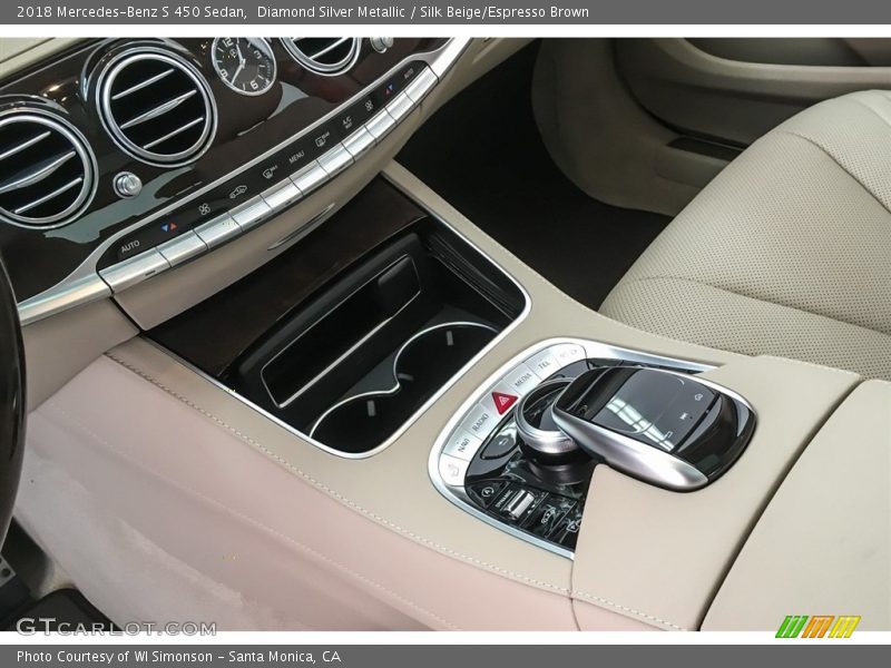 Diamond Silver Metallic / Silk Beige/Espresso Brown 2018 Mercedes-Benz S 450 Sedan