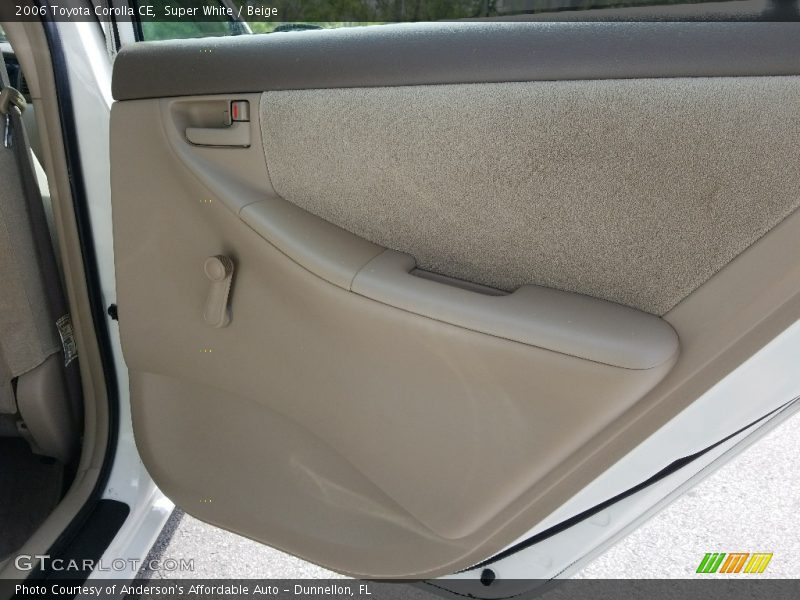 Super White / Beige 2006 Toyota Corolla CE