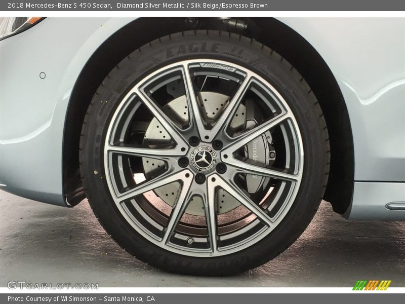 Diamond Silver Metallic / Silk Beige/Espresso Brown 2018 Mercedes-Benz S 450 Sedan