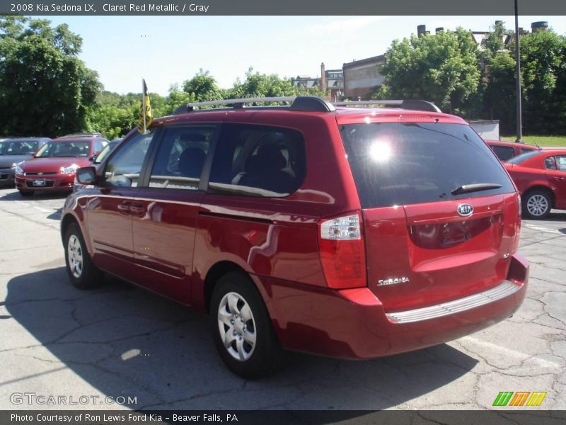 Claret Red Metallic / Gray 2008 Kia Sedona LX