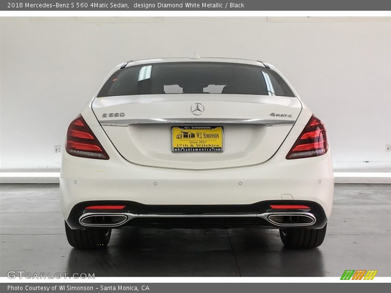 designo Diamond White Metallic / Black 2018 Mercedes-Benz S 560 4Matic Sedan