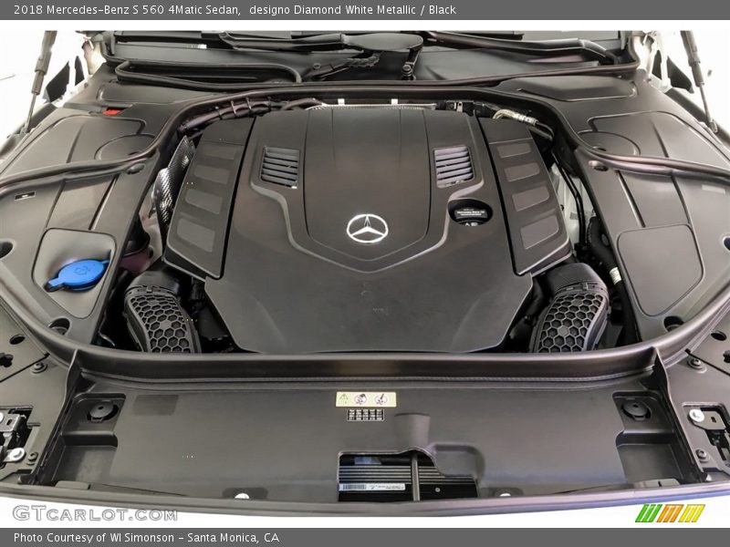 designo Diamond White Metallic / Black 2018 Mercedes-Benz S 560 4Matic Sedan