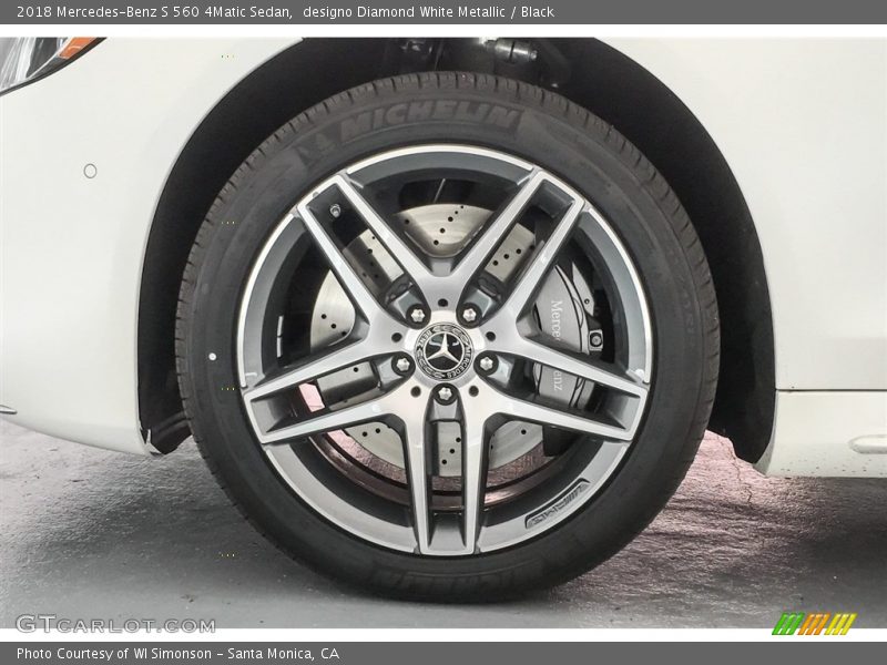 designo Diamond White Metallic / Black 2018 Mercedes-Benz S 560 4Matic Sedan