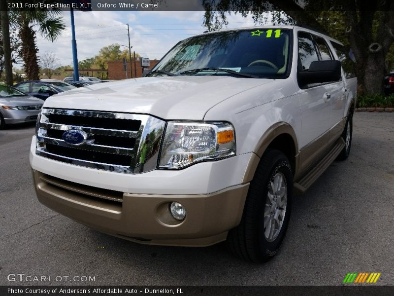 Oxford White / Camel 2011 Ford Expedition EL XLT